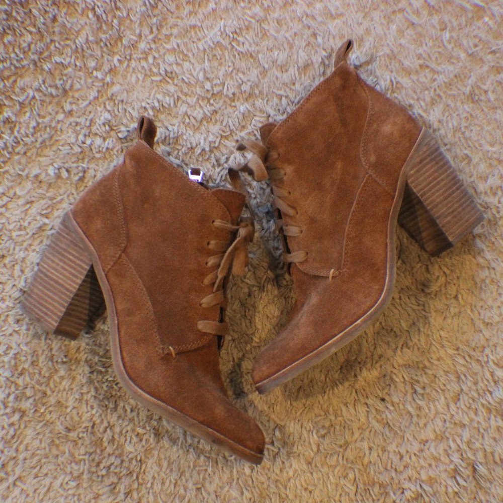 Dolce Vita Brown Suede Heel Bootie